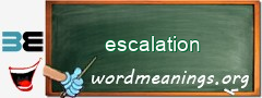 WordMeaning blackboard for escalation